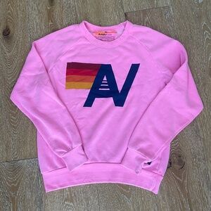 Pink aviator nation crewneck